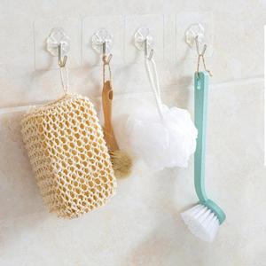 Set 10 agatatori autoadezive, Inox PVC, Transparent - imagine 4