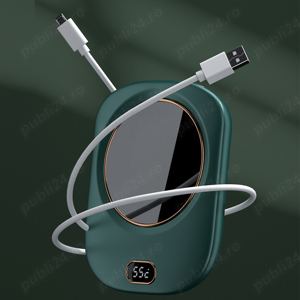 Incalzitor pentru cana, Buton Touch, USB, Trei Trepte, Afisaj digital inteligent la 65 grade, Verde