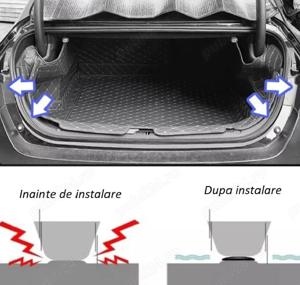 Set 10 amortizoare anti-soc, pentru portbagaj, portiere, capota, Negru - imagine 2