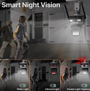 Camera de Supraveghere 8MP 4K, Micro SD, WI-FI, alarma cu girofar, control prin aplicatie, mod noapt - imagine 4