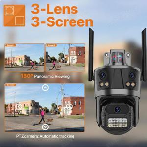 Camera de Supraveghere 8MP 4K, Micro SD, WI-FI, alarma cu girofar, control prin aplicatie, mod noapt - imagine 2