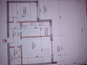 Vând apartament 2 camere , 54 m utili , terasa 9 m, dispune de grădinița proprietate 67 m