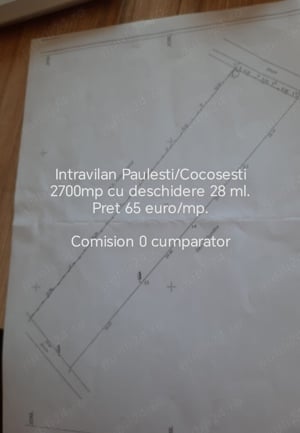 Teren intravilan 2700 mp Comuna Cocosesti