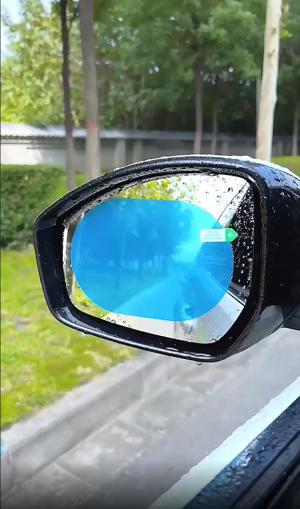 Set 2 folii oglinzi anti-stropi, anti-ceata si anti-orbire,150x100 mm - imagine 3