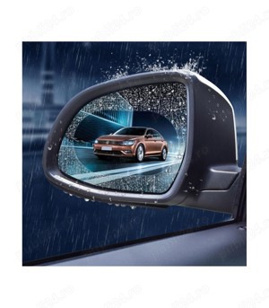 Set 2 folii oglinzi anti-stropi, anti-ceata si anti-orbire,150x100 mm - imagine 4