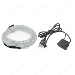 Banda LED auto, lumini ambientale Premium, 5 metri, albastru