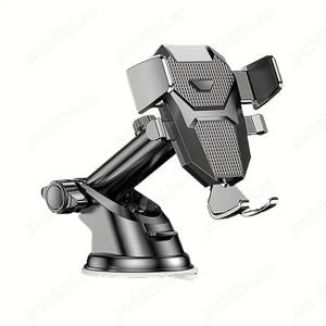 Suport pentru telefon mobil sau GPS, cu ventuza, reglabil, negru