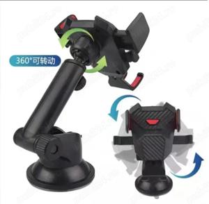 Suport pentru telefon mobil sau GPS, pentru parbriz si bord, cu ventuza, reglabil, ajustabil 360 gra - imagine 3