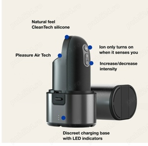 Masturbator Arcwave Ion Male Pleasure Air Stimulator, negru - imagine 2