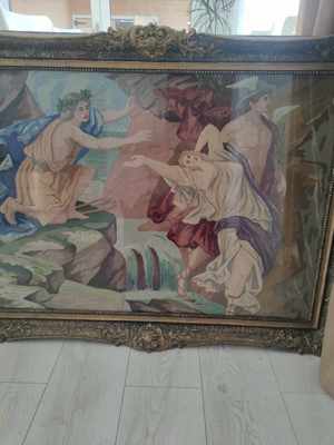 Goblenuri lucrate manual foarte vechi.