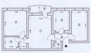 Apartament 3 camere Tomis 3 - Dacia - imagine 3