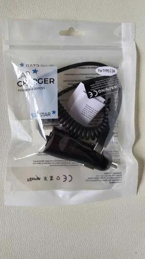 Incarcator priza auto (car charger) Blue Star cu cablu USB C-2A