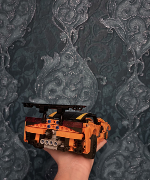 Masinuta lego culoarea portocaliu - imagine 3