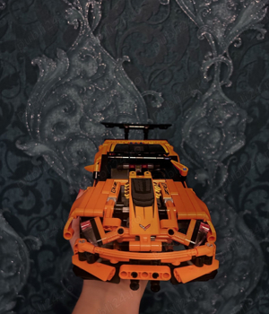 Masinuta lego culoarea portocaliu - imagine 2