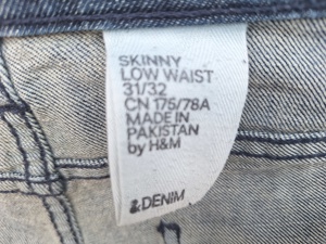 **HM Denim | talie 86 cm | pantaloni jeans, barbat | 40 | M - imagine 5