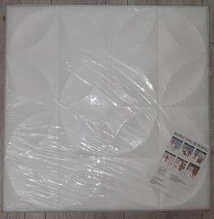 Tavan fals decorativ,polistiren extrudat,modern,alb,50x50x0.4 cm,Nou! - imagine 3