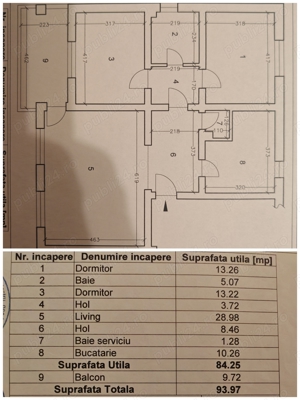 Apartament 3 camere, 94m, Otopeni, bloc nou, proprietar - imagine 3