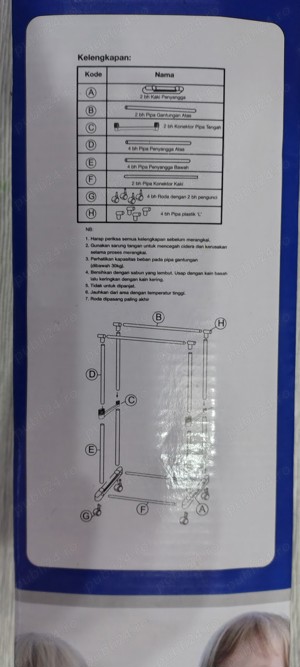 Suport dublu umerase,reglabil,Metal, 84x43x168 cm,Nou! - imagine 4
