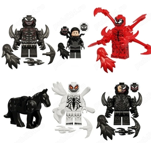 Set 6 Minifigurine tip Lego Marvel cu Big Riot, Big Venom +Big Carnage