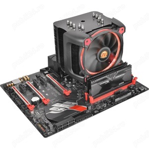 Cooler CPU procesor Thermaltake Riing Silent 12 Pro Red, compatibil Intel AMD - imagine 2