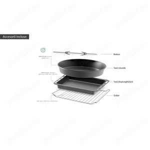 RESIGILAT - Cuptor electric Kumtel LX-9645FA Pizza,Rotisor XXL, 70 litri, 2500 W, Rotisor, Convectie - imagine 4