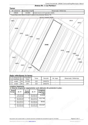 Vand 33800 mp teren  intravilan  DN1