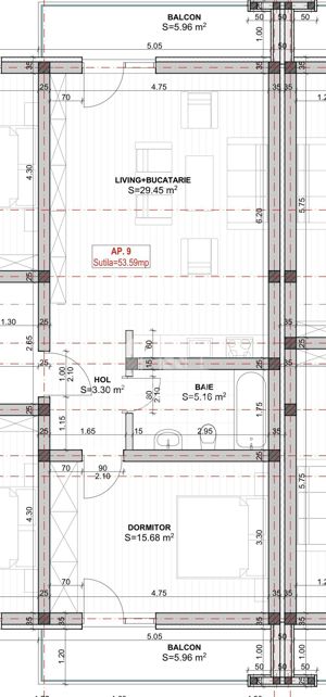 Apartament cu 2 camere, semidecomandat, etaj 1, zona Lidl din Giroc - imagine 2