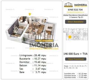 Direct Dezvoltator -0% comision -mobilat si utilat -ultima unitate - metrou 200m - imagine 4