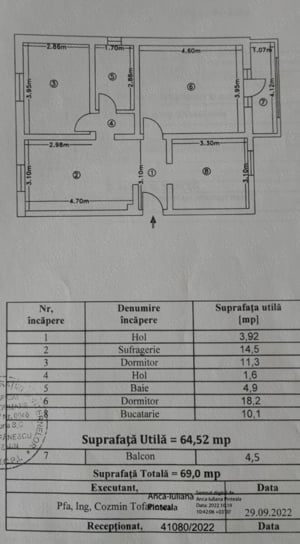 Vând apartament 3 camere + garaj în municipiul Rădăuți cartier Obor 