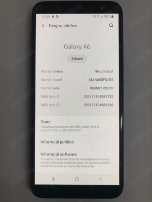 Samsung Galaxy A6 - imagine 5