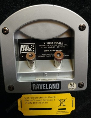 Vand boxe pasive de podea RAVELAND X1034 MKIII   200 500W  4 OHM  - imagine 2