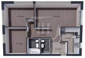 Apartament 3 camere decomandate, 2 bai, 88 mp, finisat, parcare cu CF, in Iris! - imagine 10