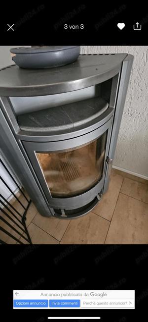 Soba pe lemne 6,5 KW tip Șemineu  - imagine 3