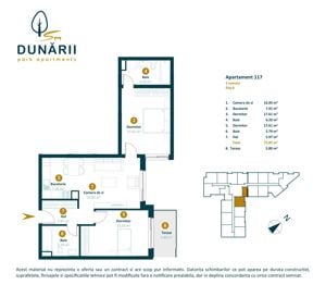 Apartament cu CF 3 camere recompartimentate  langa viitorul Parc Est - imagine 2