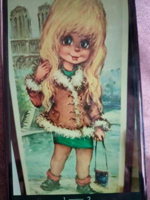 Tablou fetita cu poseta