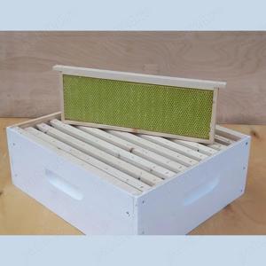 Magazie 1 2 cu rame și foiță de ceară clădită   gata de utilizare, producție eficientă de miere - imagine 3