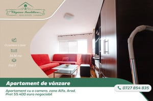 Apartament cu o camera in zona Alfa, Arad, an constructie 2012!