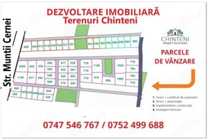 Parcele de vanazare cu urbanism in vederea construcției in Chinteni 