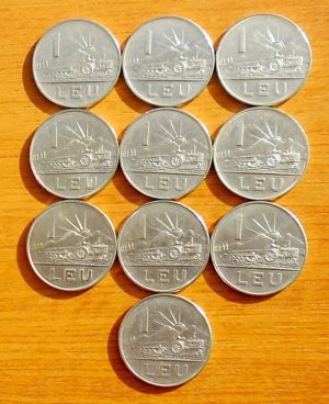 Vand lot 10 monede 1 leu 1966