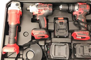 Set scule santier 2x128V   Flex, Cheie Impact, Kymyio, Autofiletanta!