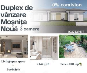 Duplex Mosnita Noua, 71mp utili, 250mp teren, incalzire in pardoseala