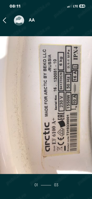 vând placa de bază masina de spalat Arctic - imagine 2