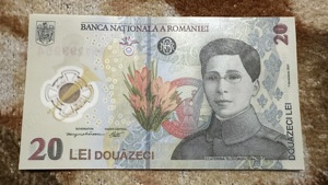 Bancnota 20 Lei Ecaterina Teodoroiu 