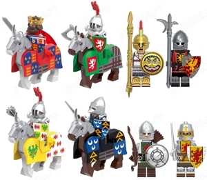Set 12 Minifigurine tip Lego Medieval Knights & Horses