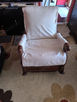 Fotoliu balansoar lemn - imagine 4