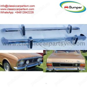 Ford Lotus Cortina MK2 bumpers (1966-1970) with 4xover riders