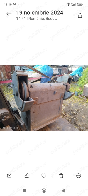 Vind polizor industrial trifazic cu diametrul pietrei de 500 mm.