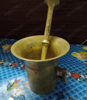 mojar cu pistil din bronz - imagine 4