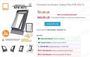 Fereastra NOUA luminator Dakea Flex KFB 45x73