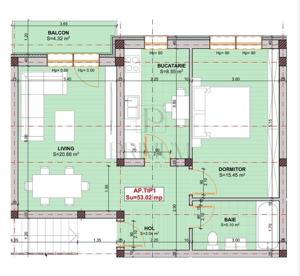 GIROC - 2 Camere - Etaj 1 - Decomandat - Bloc nou